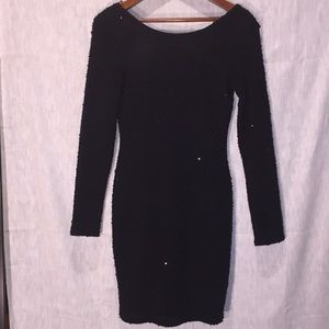 ✨Jennifer Lopez Sexy Black Long Sleeve Dress